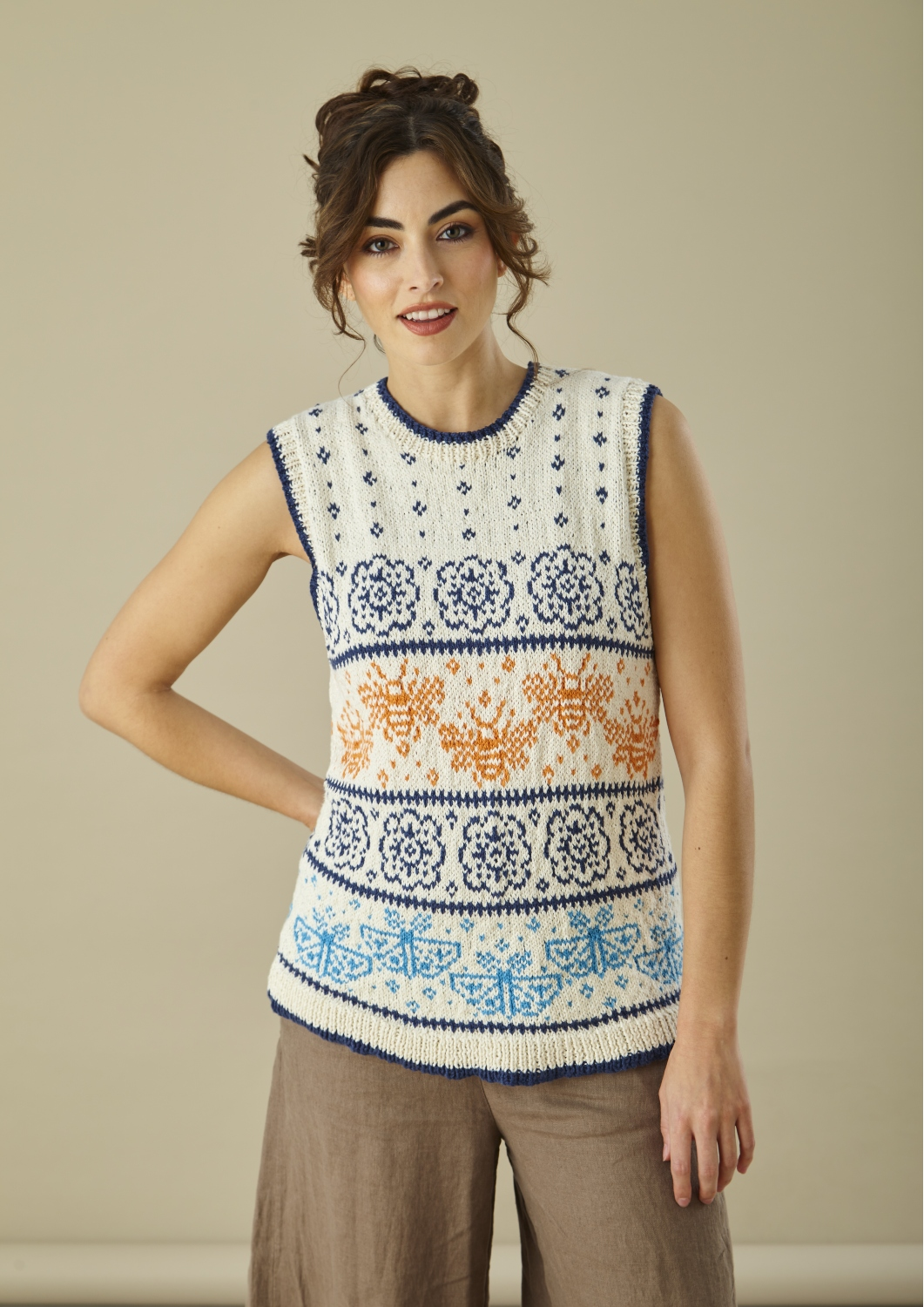 King Cole Finesse Cotton Silk DK Tank Top and Waistcoat Pattern 6474