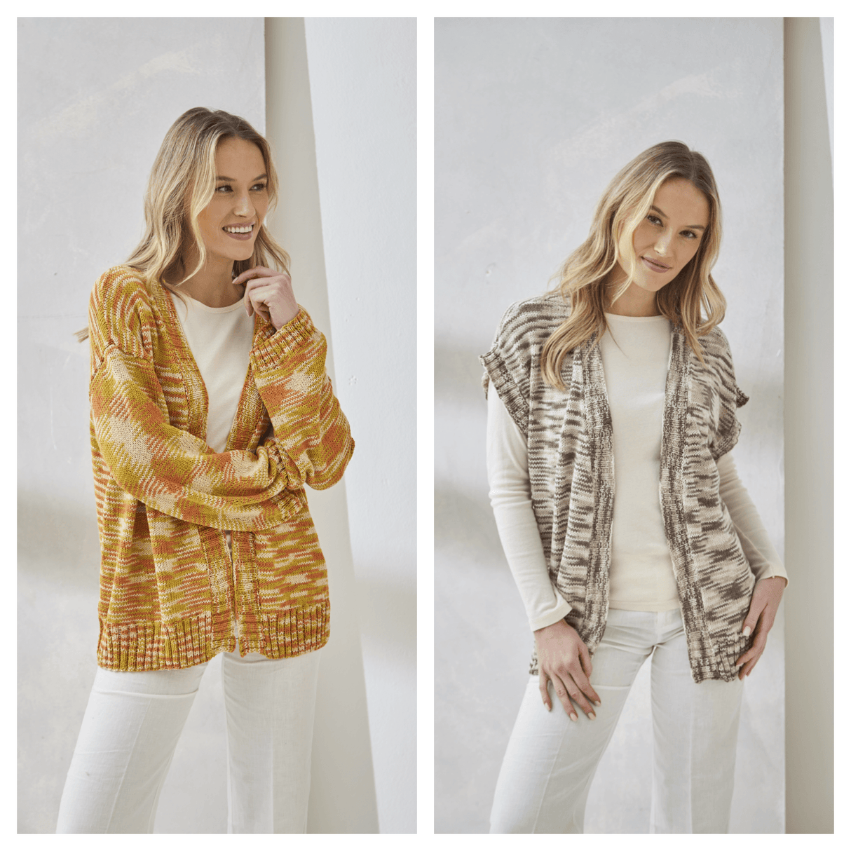 King Cole Linendale Reflections DK Cardigan and Waistcoat Pattern 6483