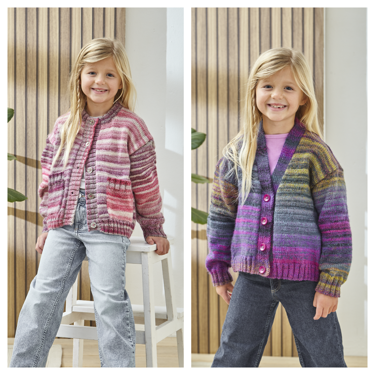 King Cole Cottagespun DK Cardigans Pattern 6492