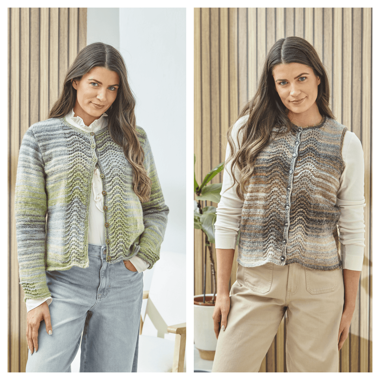 King Cole Cottagespun DK Cardigan and Waistcoat Sweaters 6496