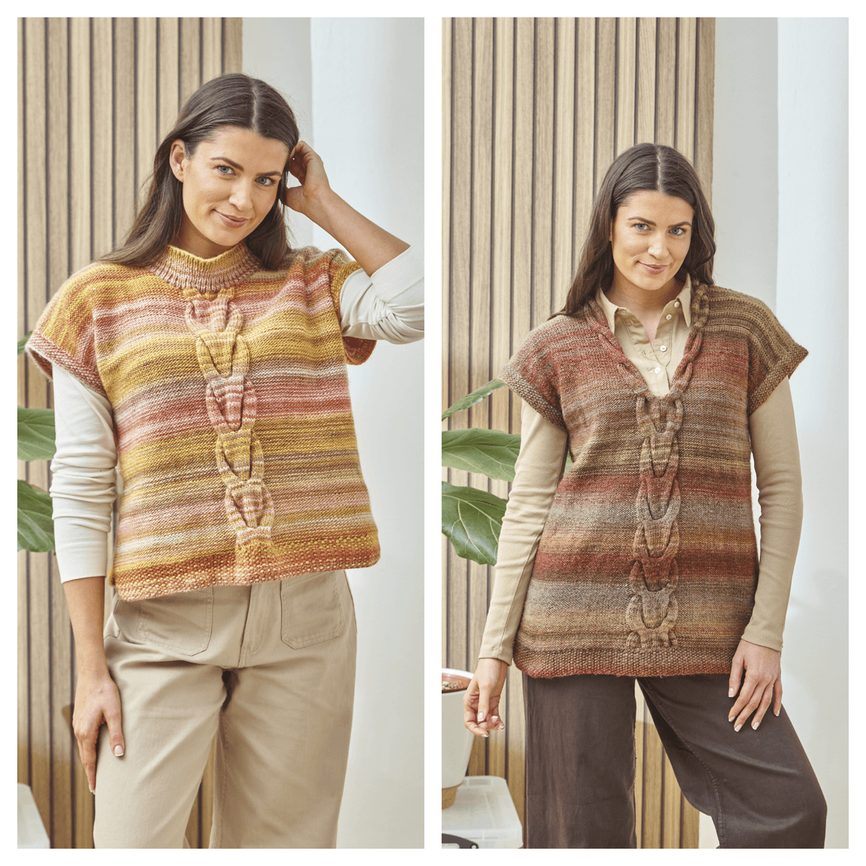 King Cole Cottagespun DK Round and V Neck Tank Tops 6497