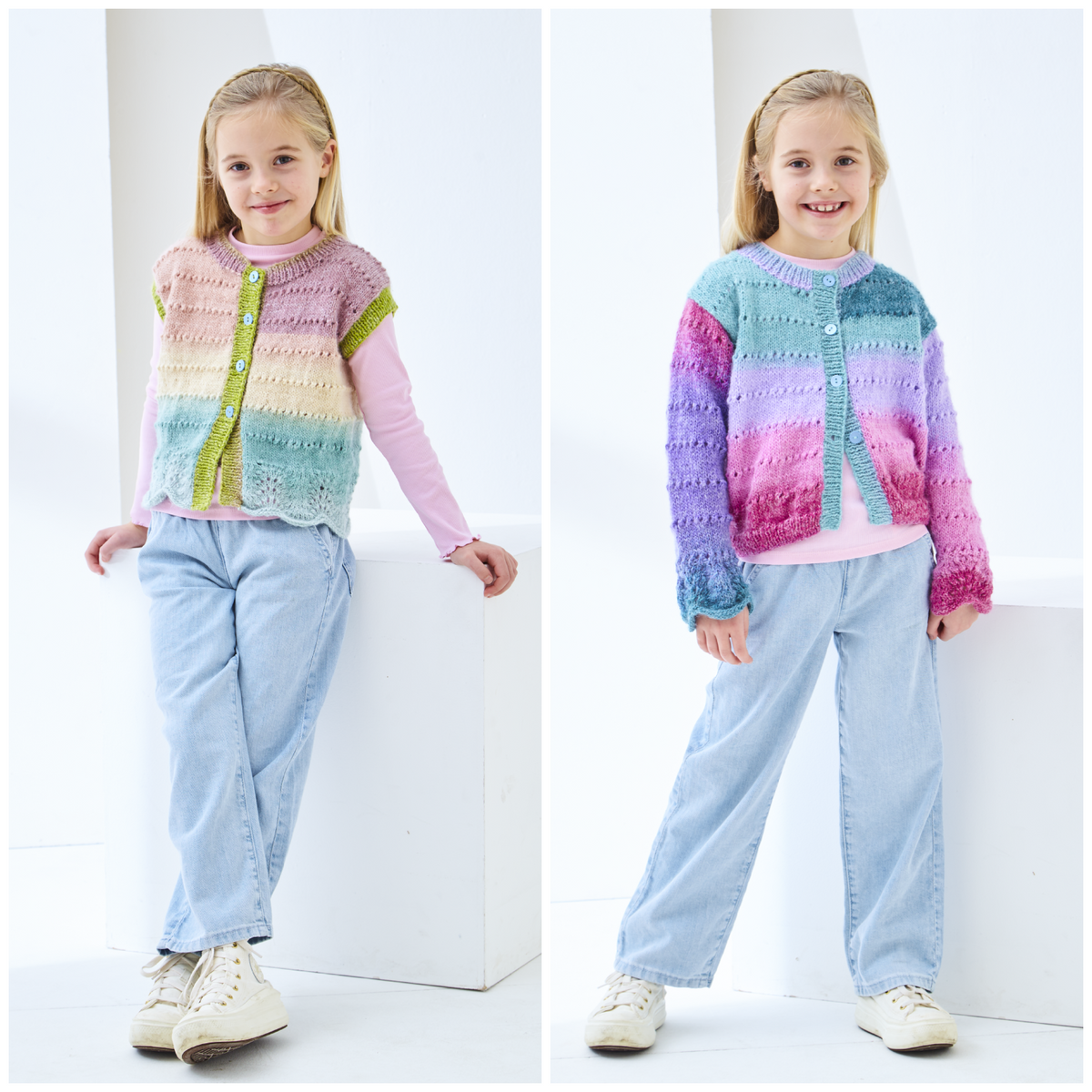 King Cole Curiosity DK Cardigan and Waistcoat Pattern 6504