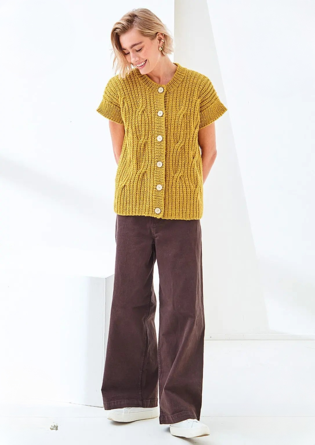 King Cole Fashion Aran Sweater and Waistcoat 6507