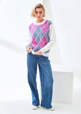 King Cole Fashion Aran Sweater and Vest Top 6508