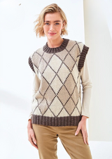 King Cole Fashion Aran Sweater and Vest Top 6508