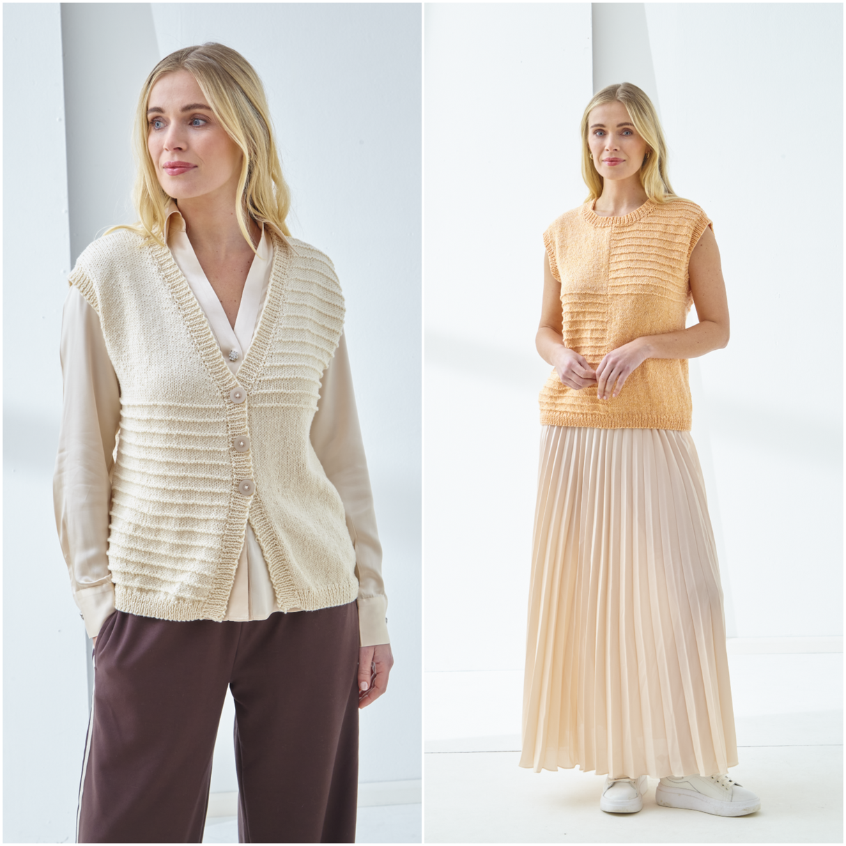 King Cole Simply Denim DK Slipover and Waistcoat Pattern 6510