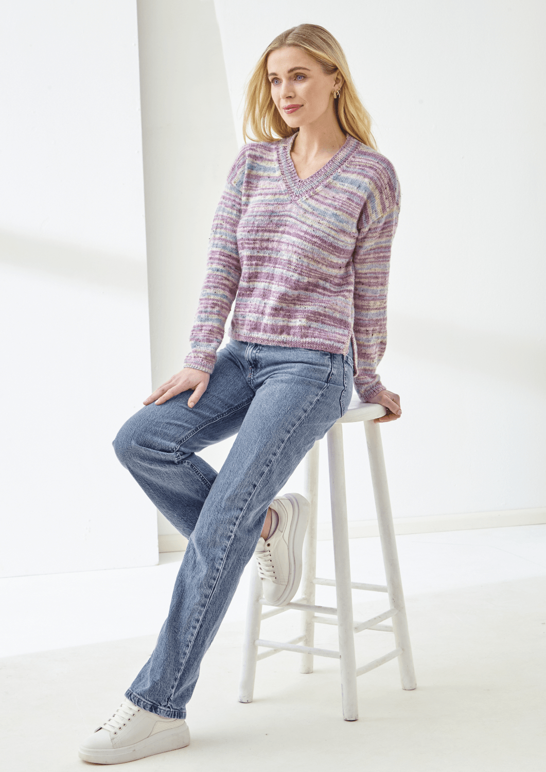 King Cole Homespun Prism Sweater and Cardigans Pattern 6514