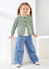 King Cole Cherished DK Cardigan and Sweater Knitting Pattern 6519