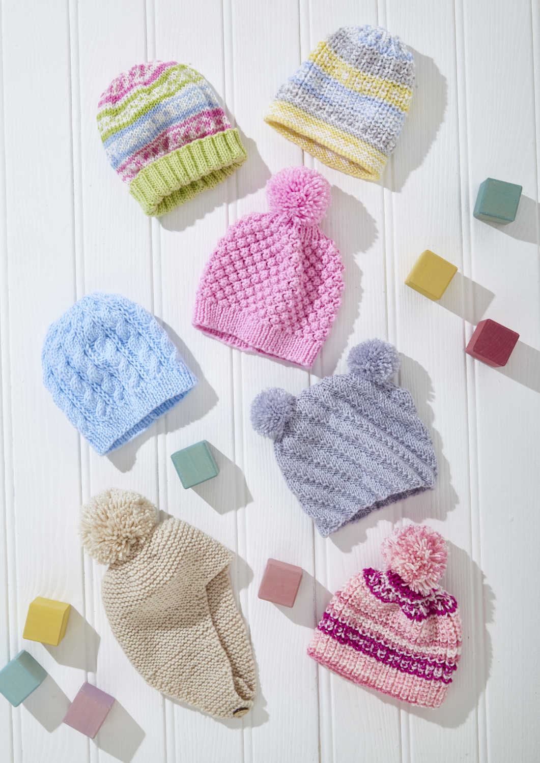 King Cole Cherish/Cherished DK Baby Hats Pattern 6520