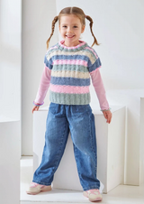 King Cole Big Value Baby Chunky Sweater and Slipover Pattern 6521