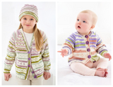 King Cole Cherished DK Cardigan and Hat Pattern 6530