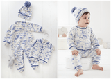 King Cole Dot Dot Dash DK Onesie, Sweater, Waistcoat, Hat, Trouser Pattern 6536