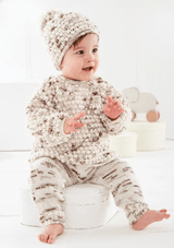 King Cole Dot Dot Dash DK Baby Set, Trouser, Top, Blanket & Hat Pattern 6540