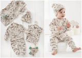 King Cole Dot Dot Dash DK Baby Set, Trouser, Top, Blanket & Hat Pattern 6540