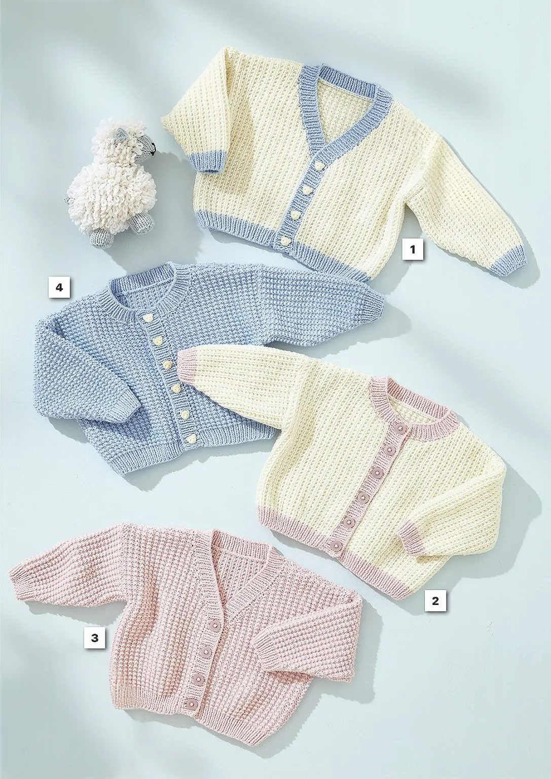 King Cole Little Lamb DK Cardigans Pattern 6542