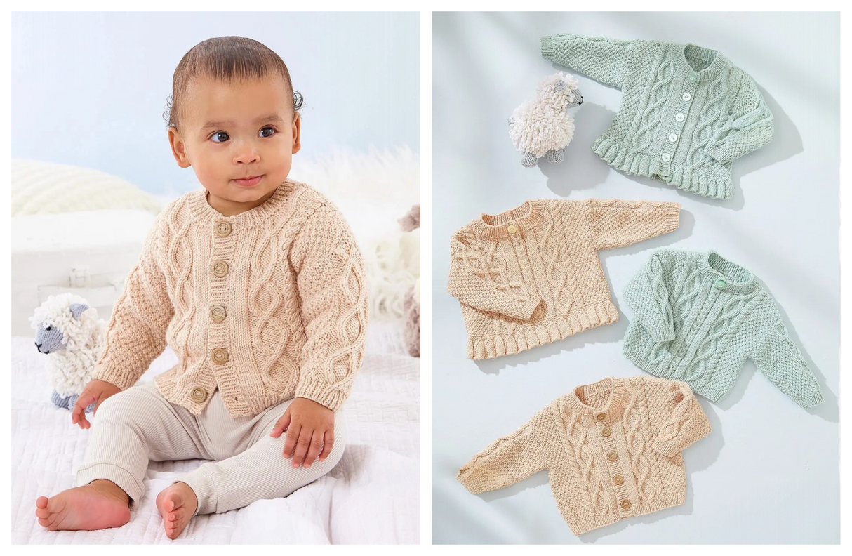 King Cole Little Lamb DK Cardigans and Sweaters Pattern 6543