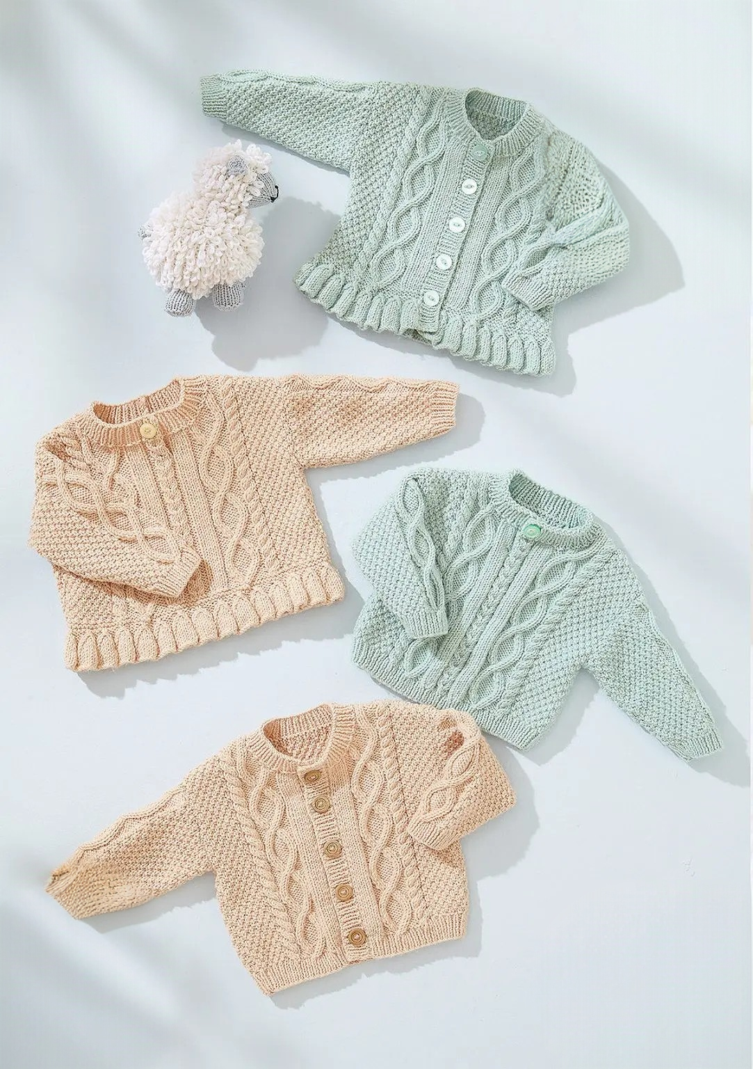 King Cole Little Lamb DK Cardigans and Sweaters Pattern 6543