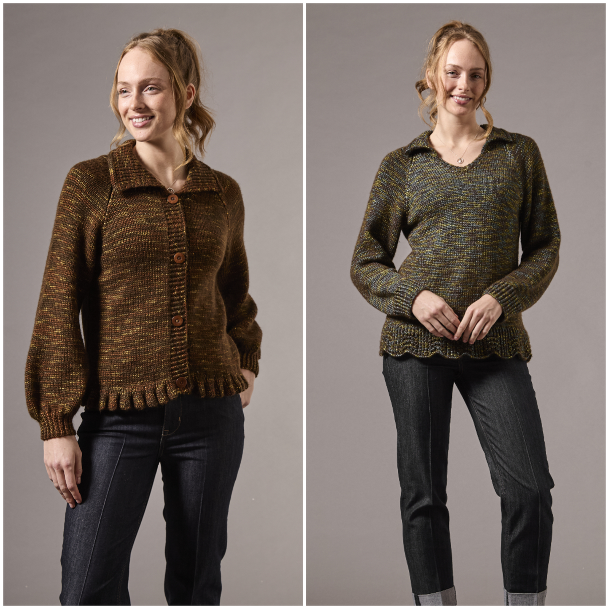 King Cole Firefly Aran Sweater and Cardigan Pattern 6558