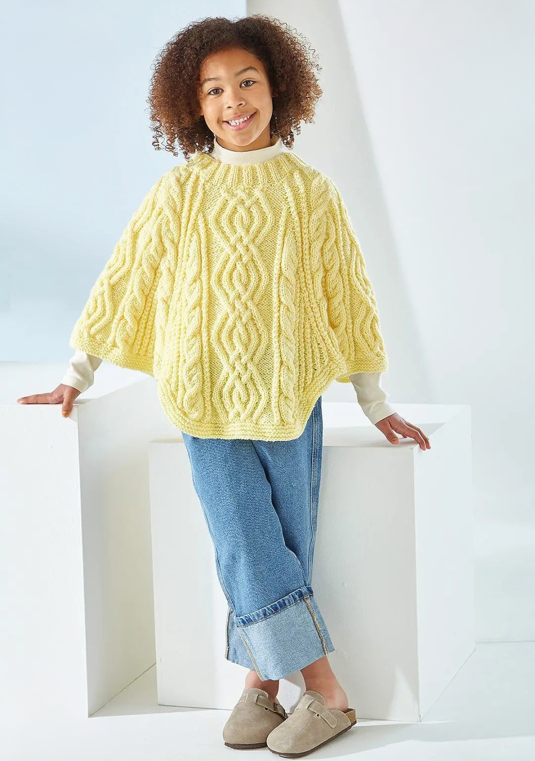 King Cole Fashion Aran Poncho and Tabard 6560