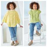 King Cole Fashion Aran Poncho and Tabard 6560
