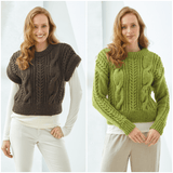 King Cole Chunky Tweed Slipover and Sweater Pattern 6577