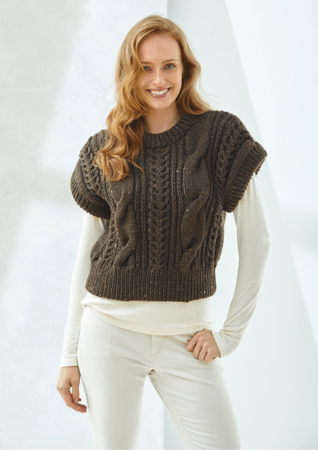 King Cole Chunky Tweed Slipover and Sweater Pattern 6577