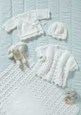 King Cole Cherished 4-Ply Cape, Cardigan, Shawl and Hat Pattern 6583