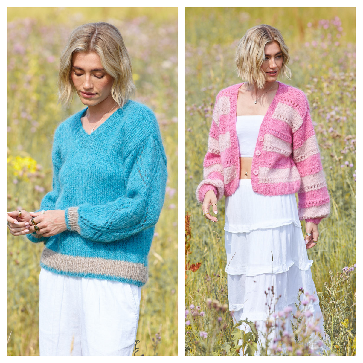 King Cole Flair Solo Chunky Sweater and Cardigan Pattern 6597