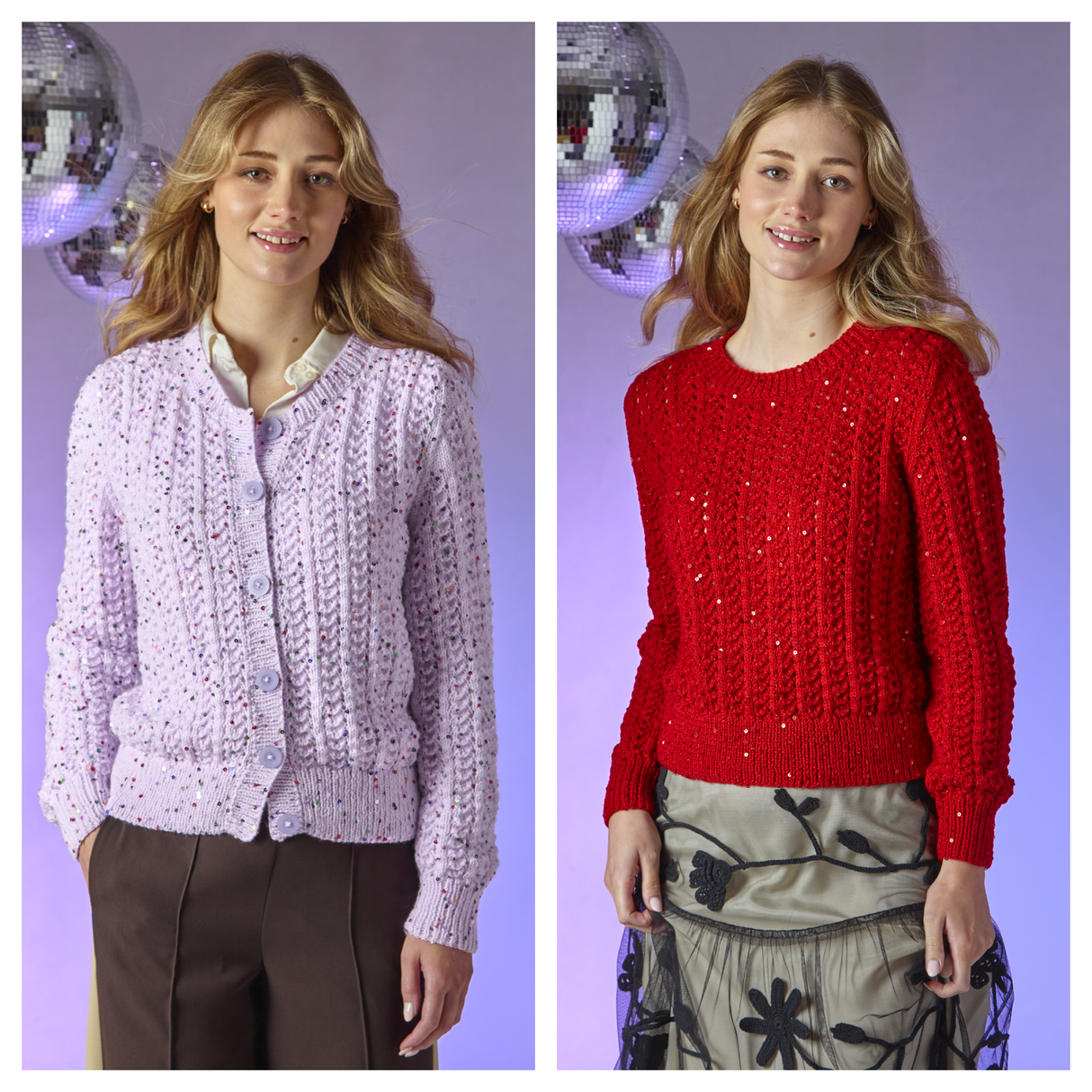 King Cole Dazzle DK Cardigan and Sweater Pattern 6604