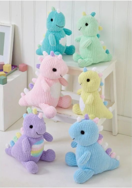 King Cole Yummy Chunky Dinosaur Toy Pattern 9202