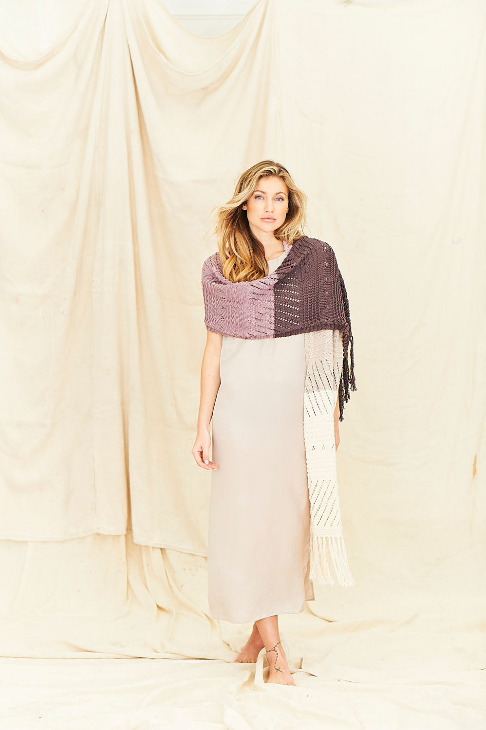 Stylecraft Naturals Organic Cotton Shawl Pattern 9836