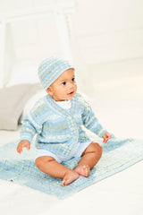 Stylecraft Bambino Prints DK Cardigan, Hat & Blanket Pattern 9845