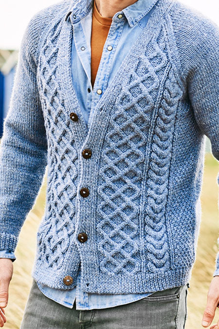 Stylecraft Highland Heathers Aran Cardigan Pattern 9876