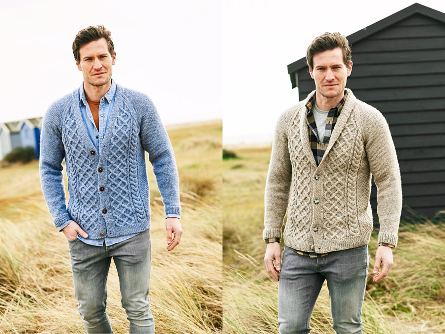 Stylecraft Highland Heathers Aran Cardigan Pattern 9876