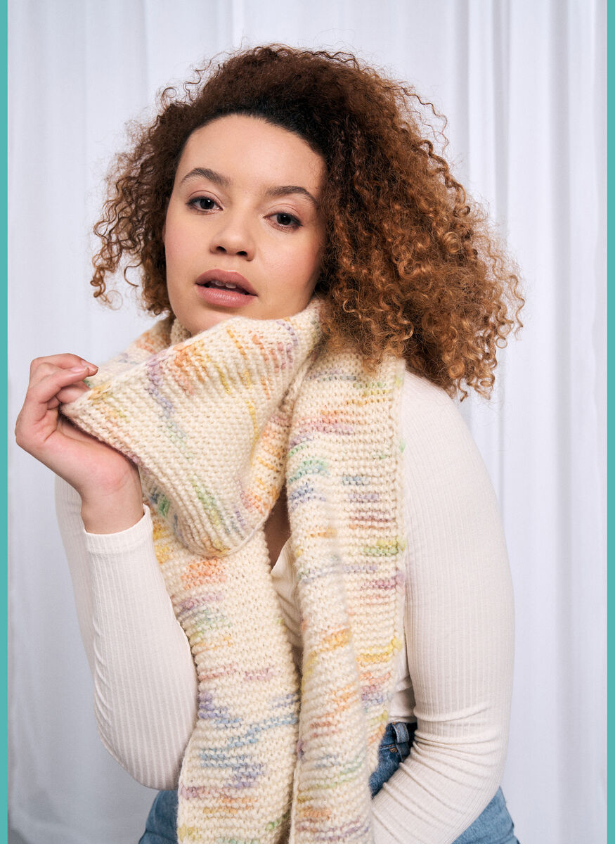 Rowan Mode Colourmix Apollo Beanie & Scarf Pattern by Quail Studio MIP89