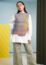 Rowan Felted Tweed DK Asymmetry Vest Pattern by Georgia Farrell