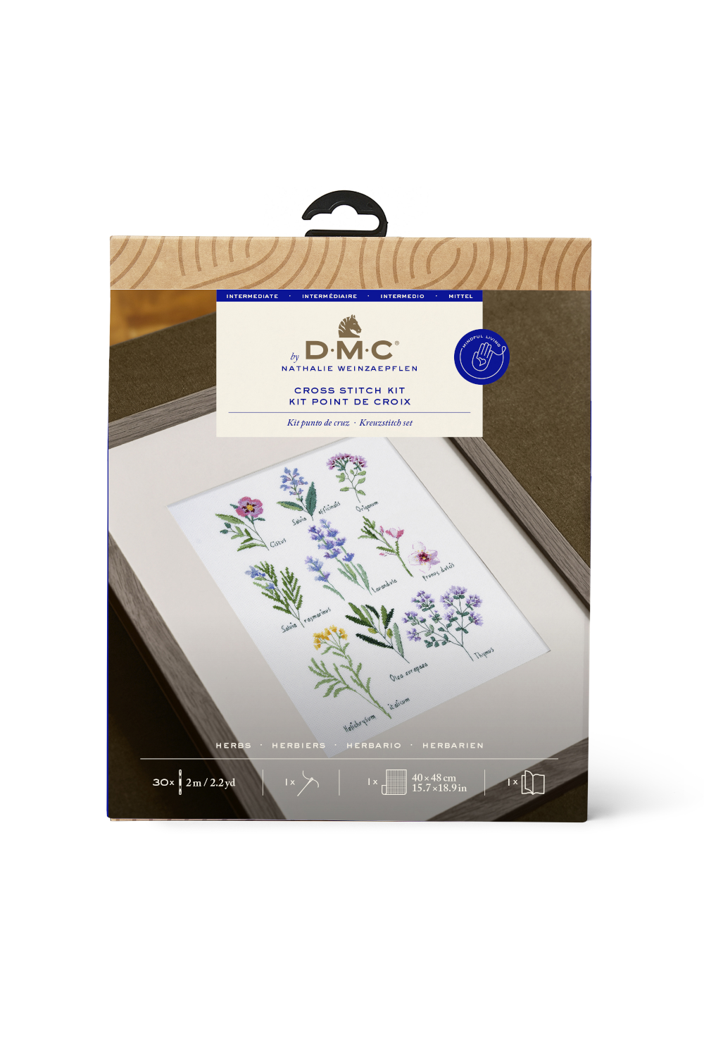 DMC Cross Stitch Kit Herbs Sampler by Nathalie Weinzaepflen