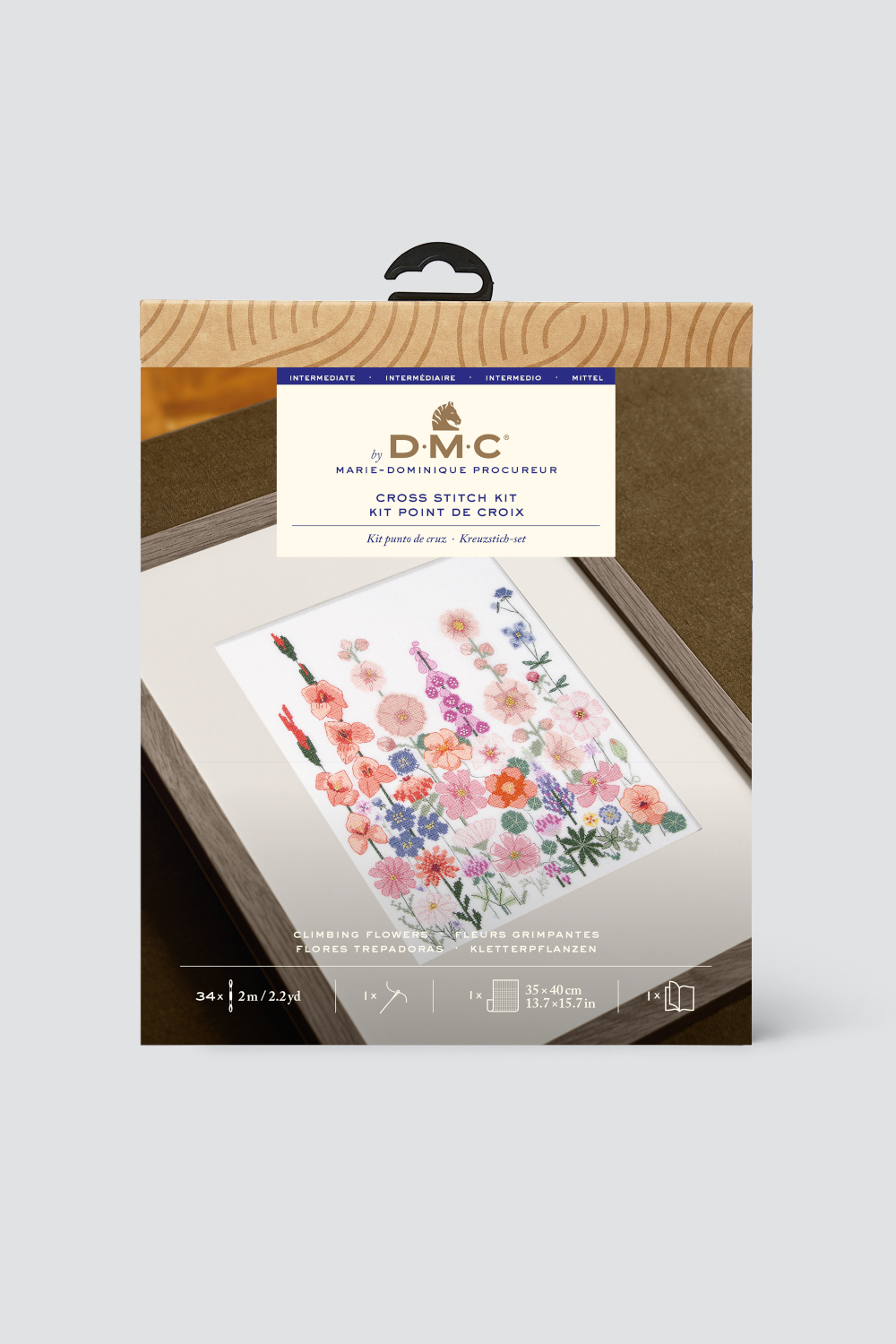 DMC Cross Stitch Kit Climbing Flowers by Marie-Dominique Procureur