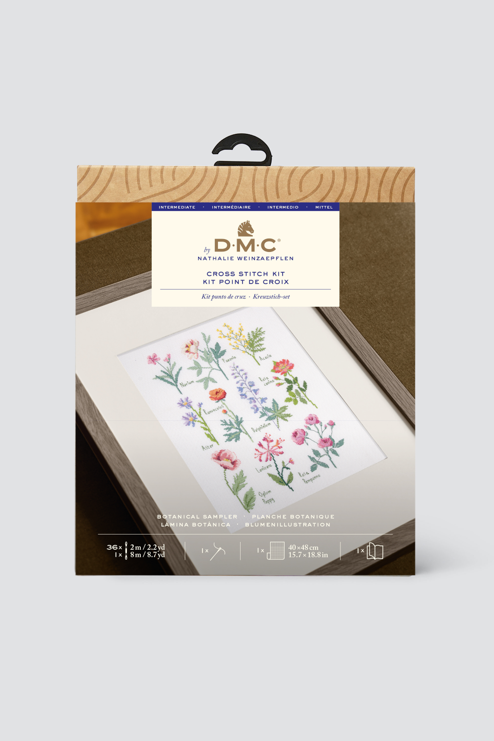 DMC Cross Stitch Kit Botanical Sampler by Nathalie Weinzaepflen