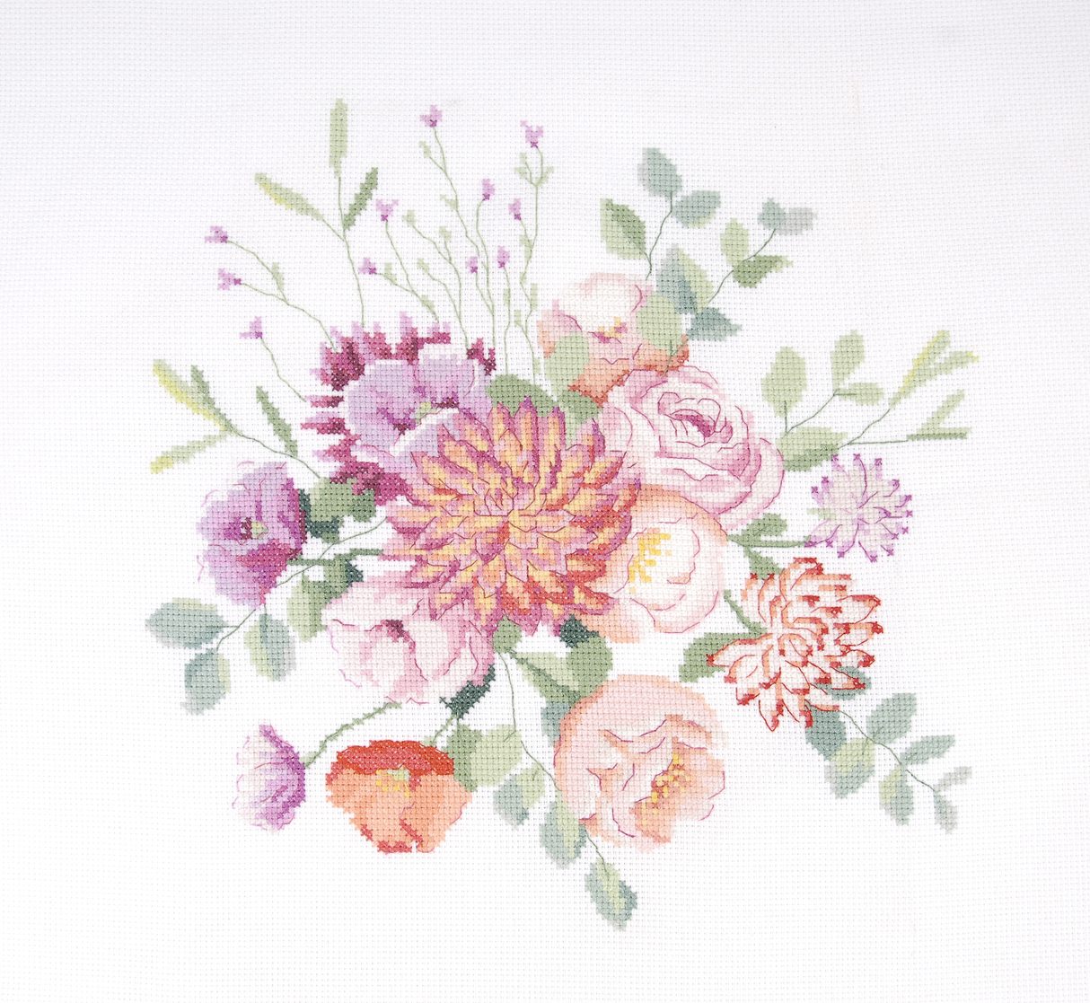 DMC Cross Stitch Kit Vintage Bouquet by Nathalie Weinzaepflen