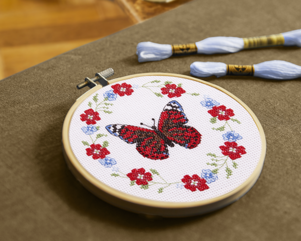 DMC Cross Stitch Butterfly Blooms by Jo Aston