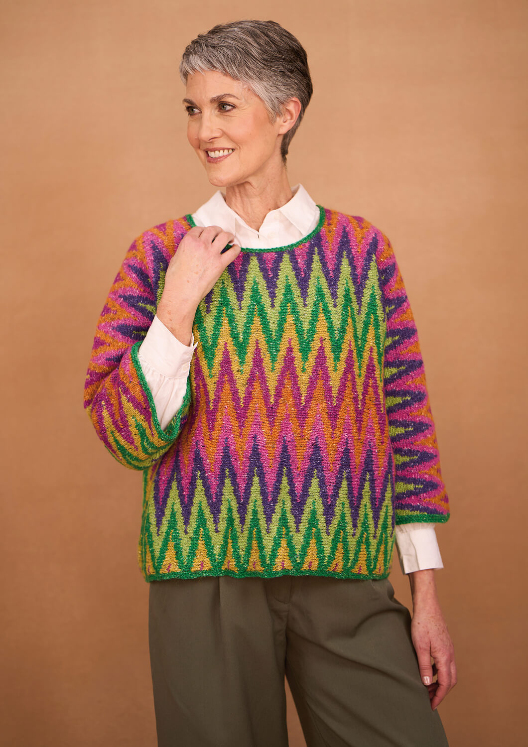 Rowan Felted Tweed DK Bargello Sweater Pattern By Kaffe Fassett