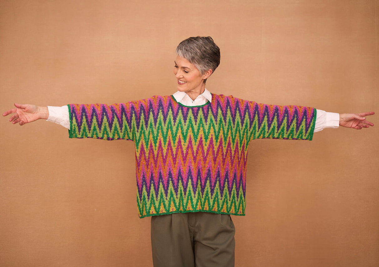 Rowan Felted Tweed DK Bargello Sweater Pattern By Kaffe Fassett