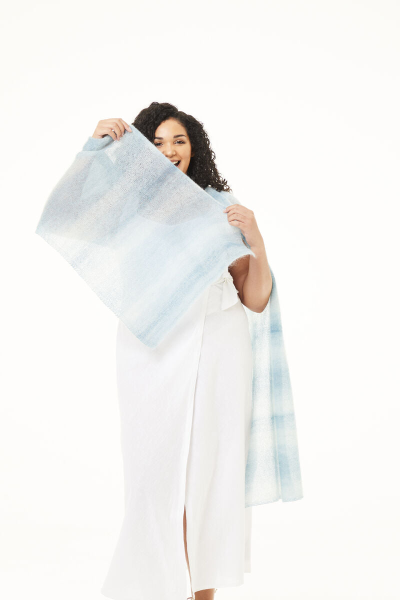 Rowan Kidsilk Haze Colour Bea Wrap A Pattern by Lisa Richardson