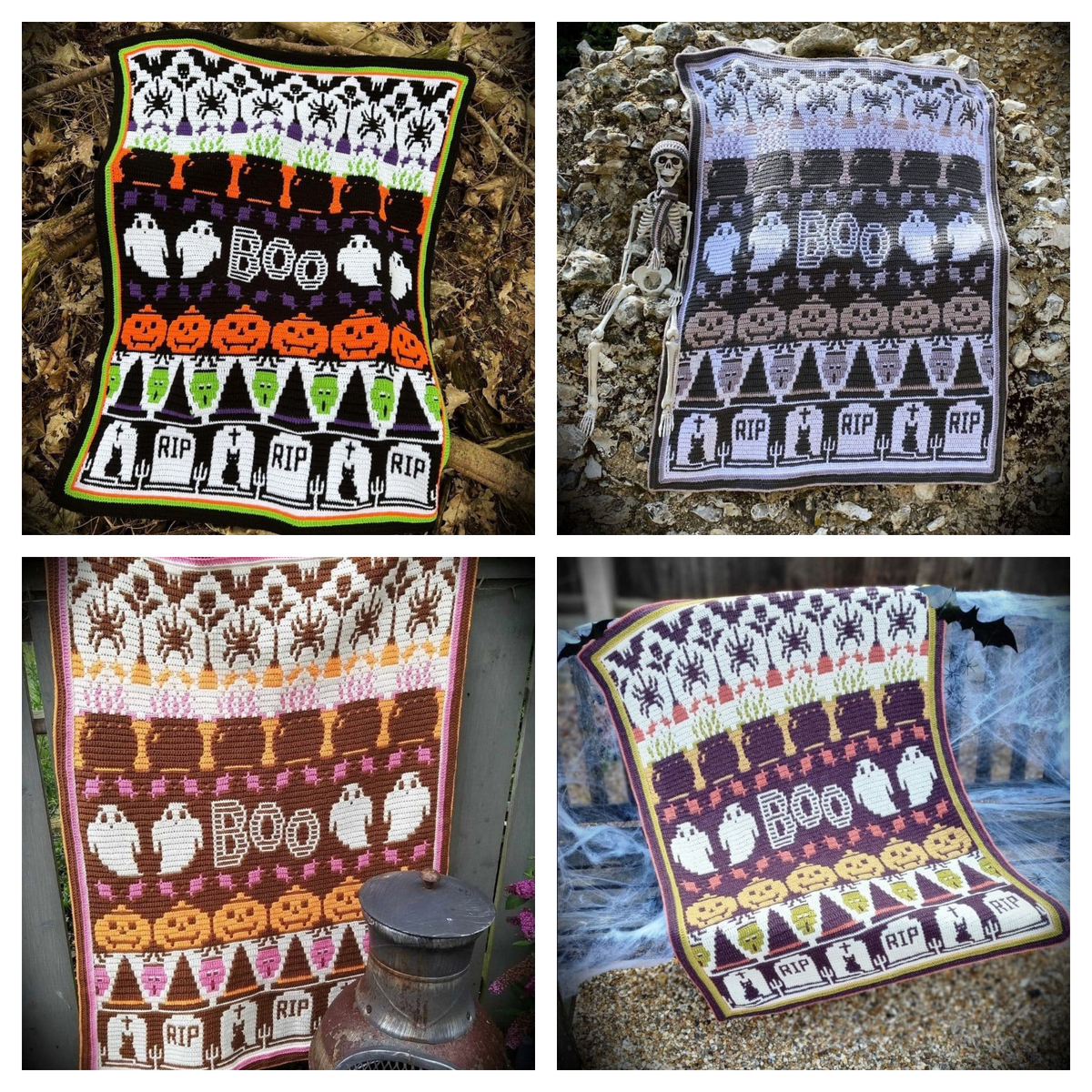 Stylecraft Boo Halloween Blanket CAL by Rosina Plane - Creepy ...