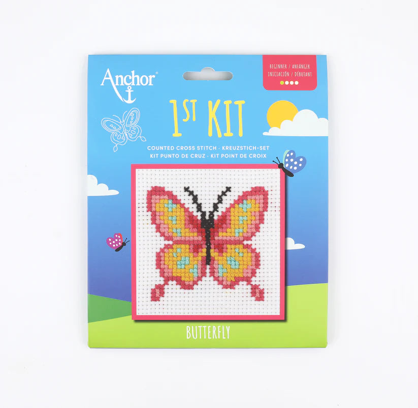 Anchor Mini My First Counted Cross Stitch Kit - Butterfly