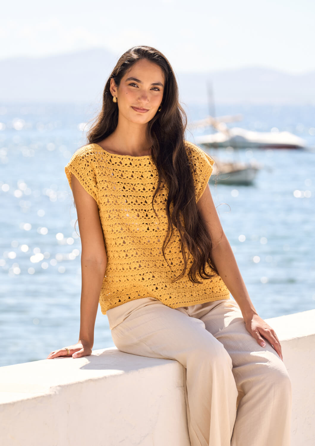 Rowan Mode Cotton DK Copal Summer Top Pattern By Quail Studio MIP105