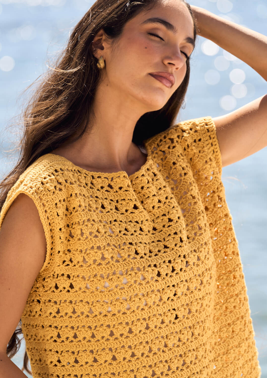 Rowan Mode Cotton DK Copal Summer Top Pattern By Quail Studio MIP105