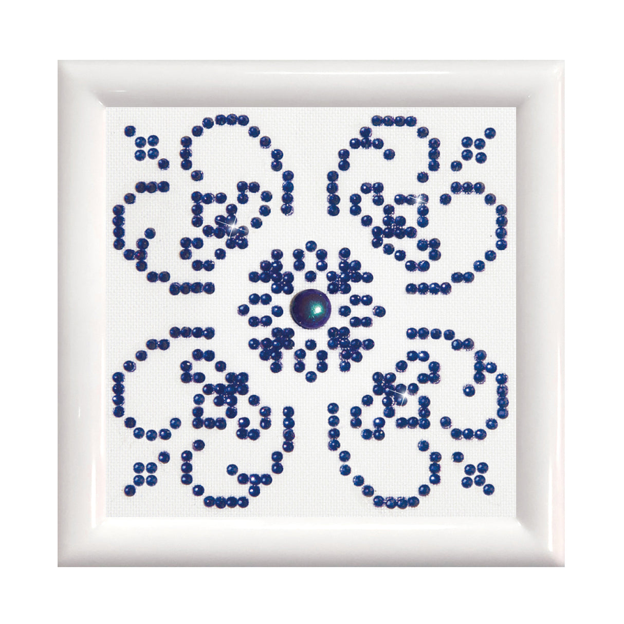 Diamond Dotz Painting Kit - Blue on White 12 x 12cm