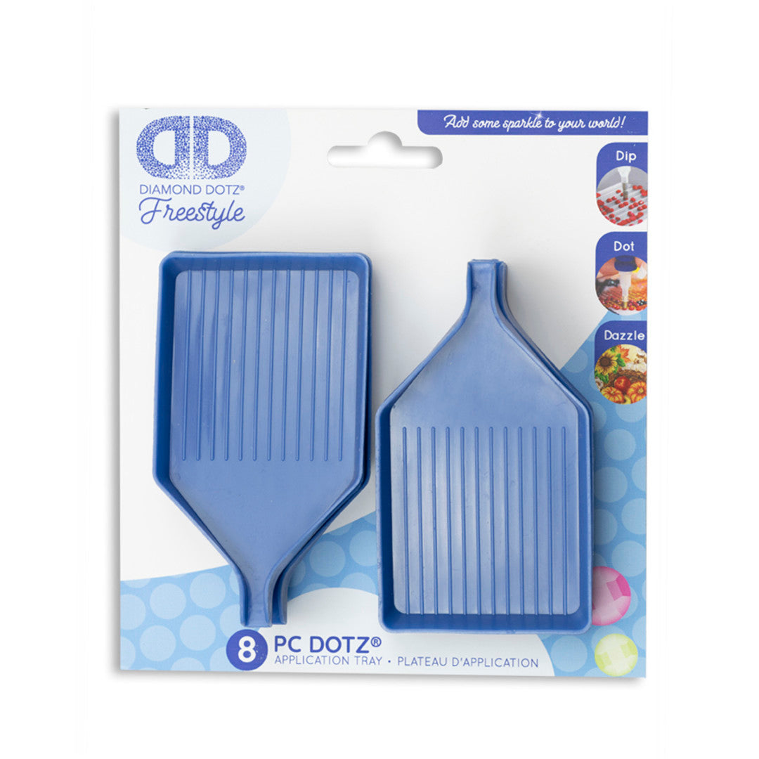 Diamond Dotz Painting Accessories - Blue Trays with Pouring Lip 8 Piece